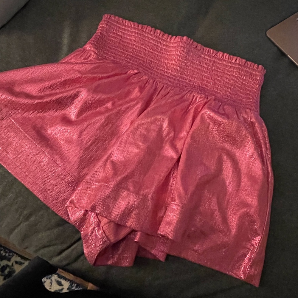 Pink sparkle shorts